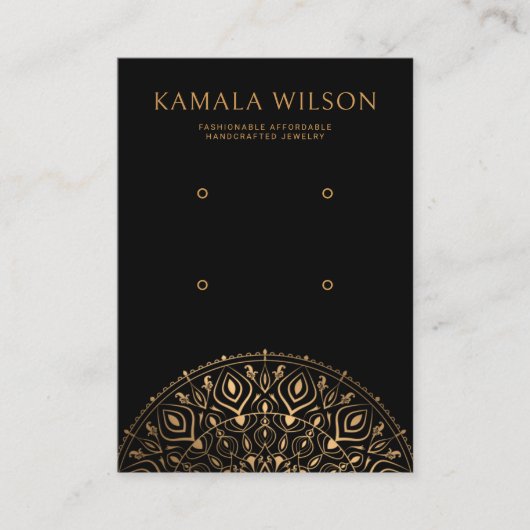 De Visite Elégant Mandala Gold Deux paire Elevage Carte d'af (Devant)