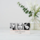 De Visite Élégant Rose moderne Gold Sequin Salon 3 Carte pho (Debout devant)