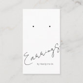 De Visite Élégant Script Boutique Écouter carte d'affichage (Devant)