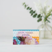 De Visite Elégante carte d'affaires florale moderne (Debout devant)