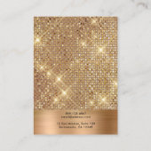 De Visite Élégante carte d'affichage du bracelet en or (Dos)