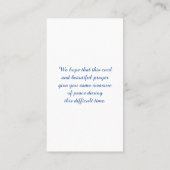 De Visite Élégante carte funéraire commémorative (Dos)