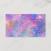 De Visite Élégante Carte Moderne avec Code Qr Violet Or Pier (Dos)