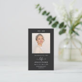 De Visite Elégante et moderne carte funéraire photo Hommage  (Debout devant)