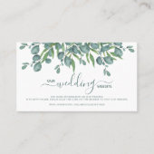 De Visite Eucalyptus Green QR Code Site Mariage Carte RSVP (Devant)