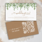 De Visite Eucalyptus QR Code Site Mariage Carte RSVP