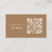De Visite Eucalyptus QR Code Site Mariage Carte RSVP (Dos)