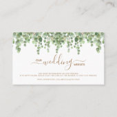 De Visite Eucalyptus QR Code Site Mariage Carte RSVP (Devant)