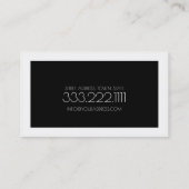 De Visite Extensions Eyelash noir & blanc Gras carte design (Dos)