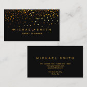 De Visite Faux Gold Foil Parties scintillant subtile Carte d (Devant / Derrière)