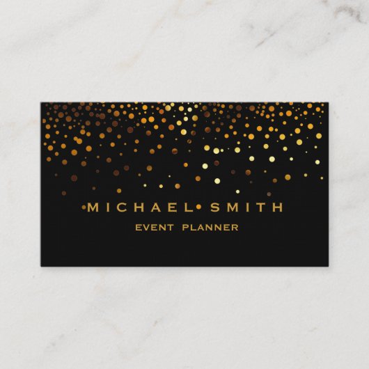 De Visite Faux Gold Foil Parties scintillant subtile Carte d (Devant)