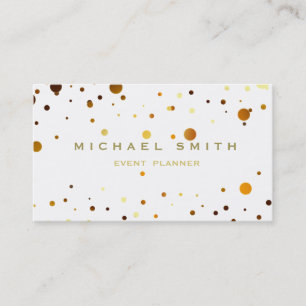 De Visite Faux Gold Foil Parties scintillant subtile Carte d