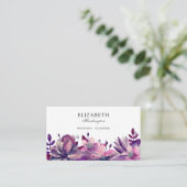 De Visite Fleurs roses et violettes. Carte Florals. Botaniqu (Debout devant)