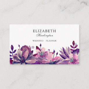 De Visite Fleurs roses et violettes. Carte Florals. Botaniqu