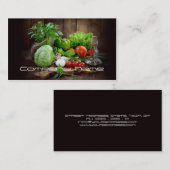 De Visite Fruits Légumes / Vie saine / Carte végétarienne (Devant / Derrière)