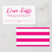 De Visite Fuchsia Cute Moderne Calligraphie Déchets Carte Ra (Devant / Derrière)