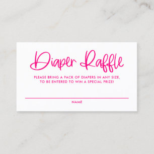De Visite Fuchsia Cute Moderne Calligraphie Déchets Carte Ra