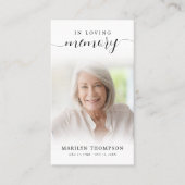 De Visite Funérailles Dans La Mémoire Amoureuse Script Carte (Devant)