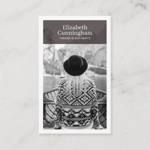 De Visite Funeral Memorial Moderne et simple Carte photo