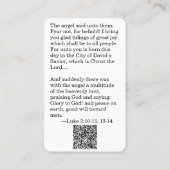 De Visite Glad Tidings Carte Sainte (Dos)