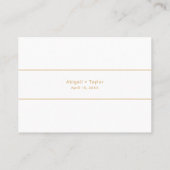 De Visite Gold Calligraphy mariage site web rsvp carte en li (Dos)