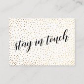 De Visite Gold Confetti & Script Nous Avons Déménagé Carte d (Dos)