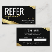 De Visite Gold Référer une carte d'ami (Devant / Derrière)