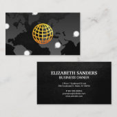 De Visite Golden Globe | Carte du monde | Entreprise exécuti (Devant / Derrière)