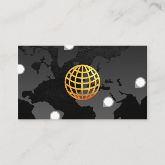 De Visite Golden Globe | Carte du monde | Entreprise exécuti (Devant)