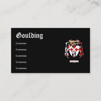 De Visite Goulding - carte d'affaires/profil - Goulding