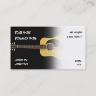 De Visite Guitare acoustique - carte d'industrie musicale