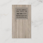 De Visite Handyman Service Modèle en bois Carte tendance (Dos)