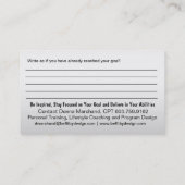 De Visite Imaginez la carte Objectif (Dos)