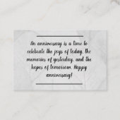 De Visite Infos carte - Anniversaire / Anniversaire (Devant)