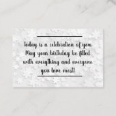 De Visite Infos carte - Messages d'anniversaire - (Dos)