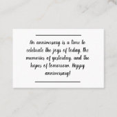 De Visite Infos carte - Voeux d'anniversaire (Devant)