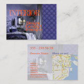 De Visite INTÉRIEUR - Carte d'entreprise/emplacement (Devant / Derrière)
