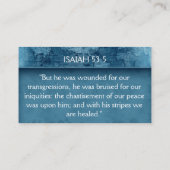 De Visite ISAIAH 53:5 Écriture Carte biblique Carte (Dos)