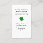 De Visite Je Suis Ici Pour Vous Carte Mémorial (Dos)