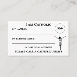 De Visite Je Suis Une Carte D'Identité Catholique