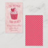 De Visite Je t'aime plus que des petits gâteaux Carte Saint  (Devant / Derrière)