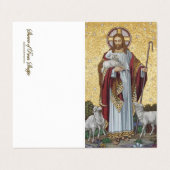 De Visite Jésus Bon Pasteur Funérailles Religieuses Carte Sa (Extérieur déplié)