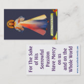 De Visite Jésus Divine Miséricorde Business Carte Sainte (Devant / Derrière)