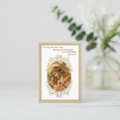 De Visite Jésus portant la prière croisée Carte religieuse (Debout devant)