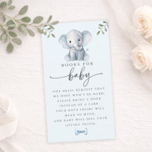 Jolis livres bleus d'éléphant pour carte bébé