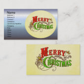 De Visite Joyeux Noël Vintage carte Slogan (Devant / Derrière)