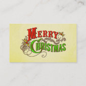 De Visite Joyeux Noël Vintage carte Slogan (Dos)