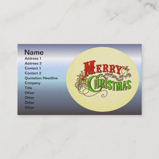 De Visite Joyeux Noël Vintage carte Slogan (Devant)