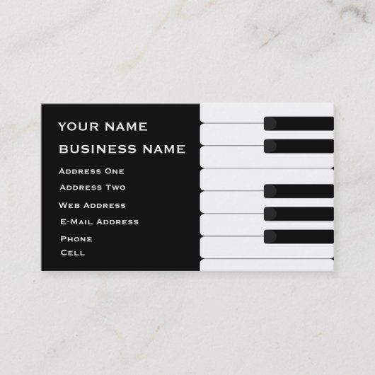 De Visite Keybaord - carte d'industrie musicale (Devant)