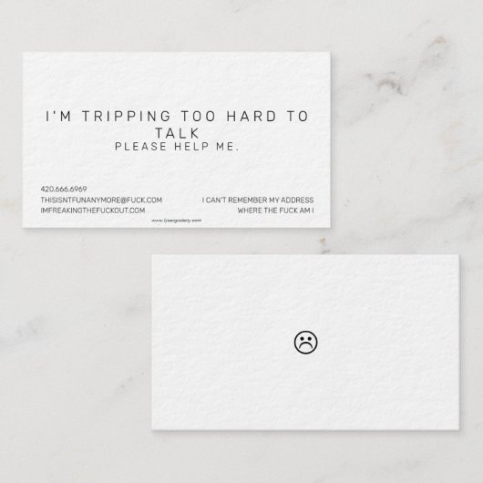 De Visite la carte (Devant / Derrière)